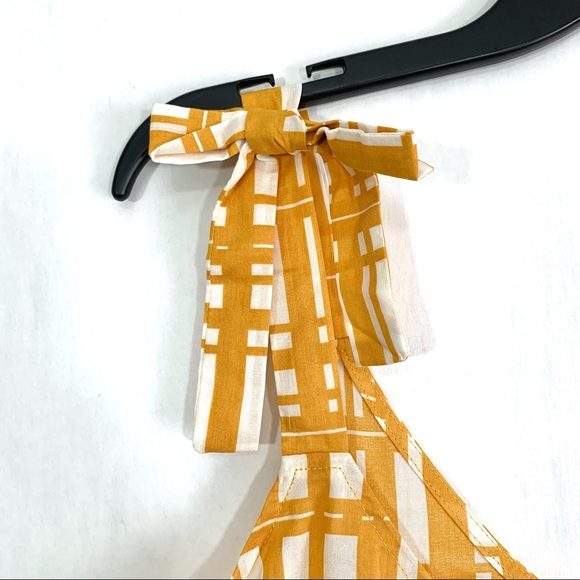 Universal Thread Women's Yellow Plaid Shoulder Tie Tank - Picture 6 of 7